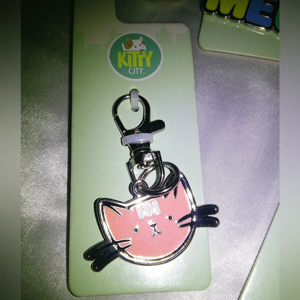2 Kitty City Cat Collars and 2 Kitty City Charms